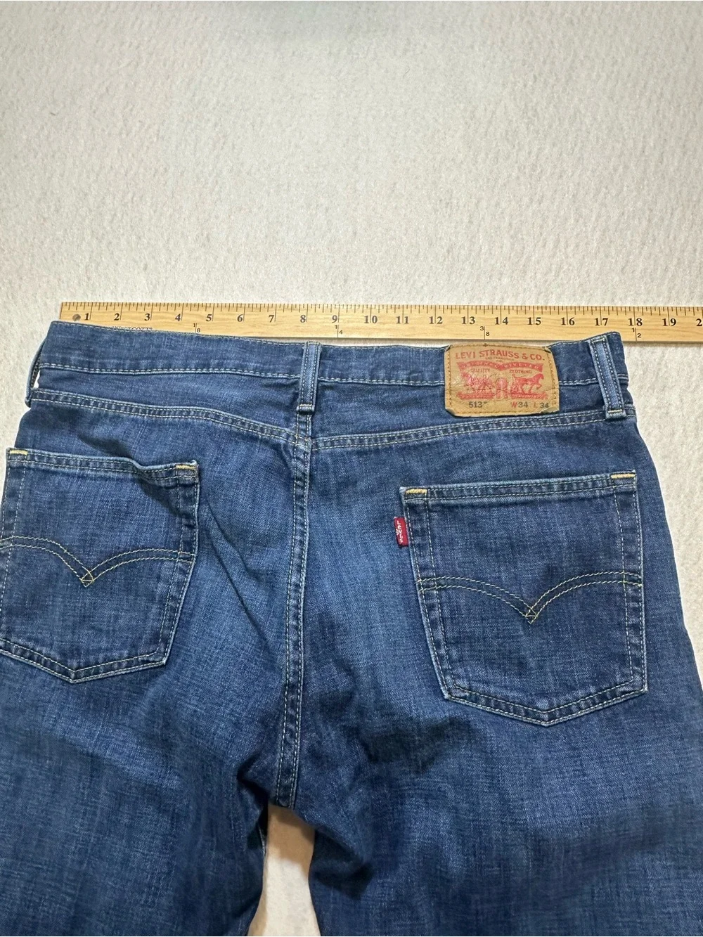 Levi's 513 Men's Straight Jeans in Blue Denim size 34/34